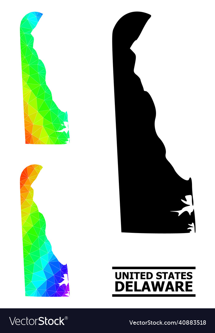 Polygonal spectral colored map of delaware state