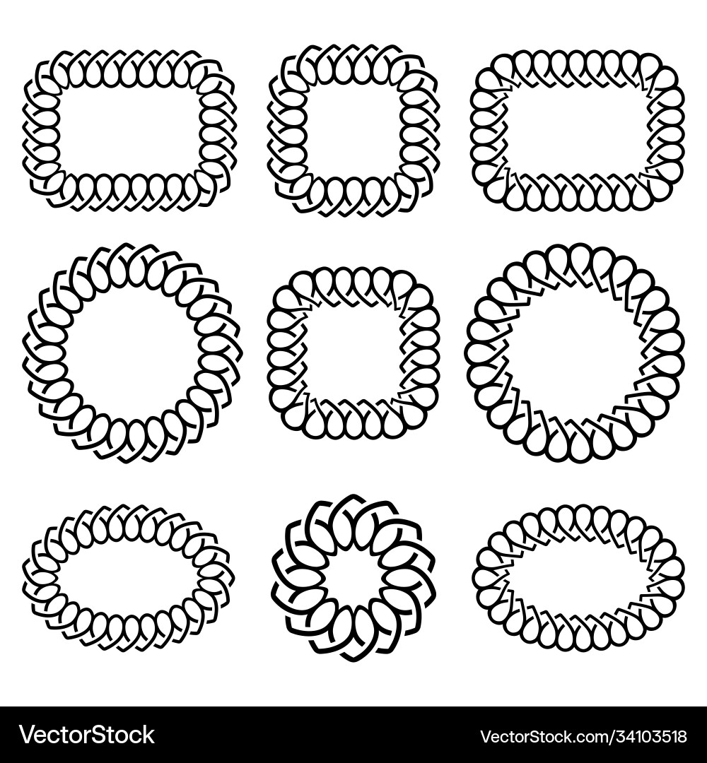 Set decorative frames Royalty Free Vector Image