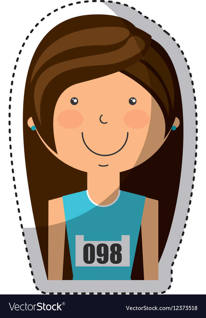 Woman athlete avatar character