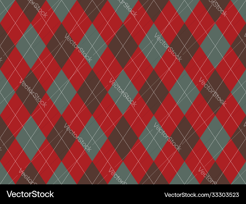 Argyle pattern seamless fabric texture background Vector Image
