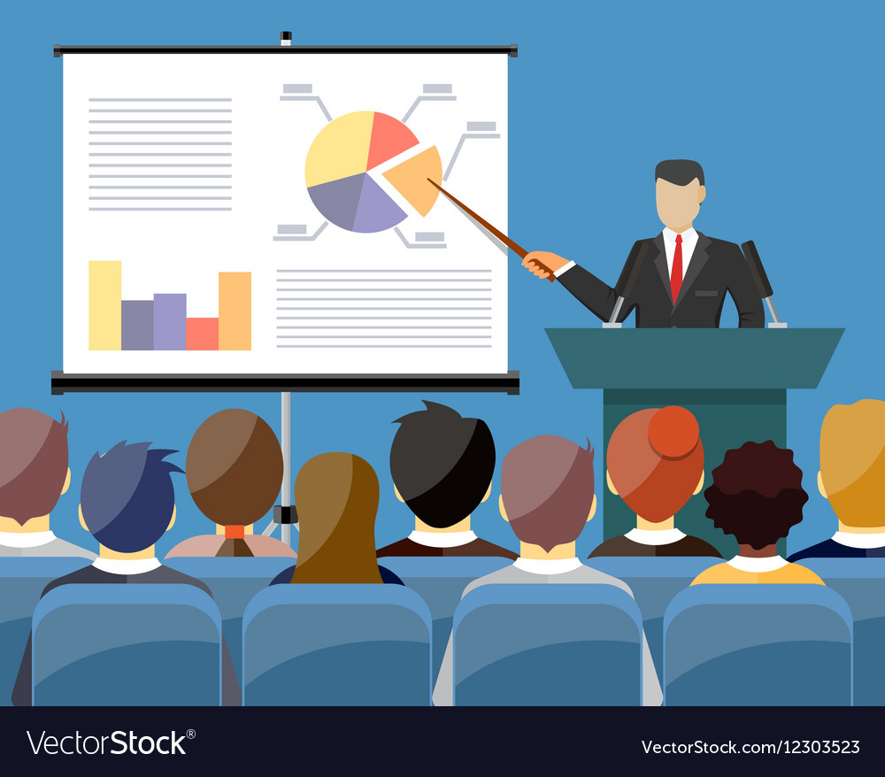 Businessman making presentation