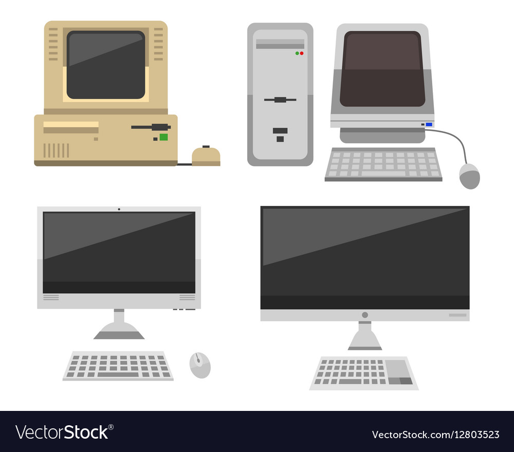 Computer evolution Royalty Free Vector Image - VectorStock