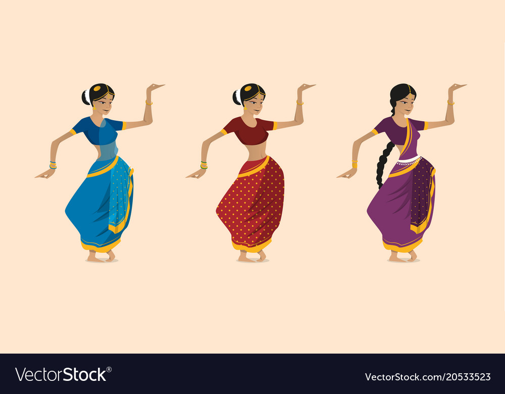 Cute Cartoon Indian Dancer Royalty Free Vector Image 6792