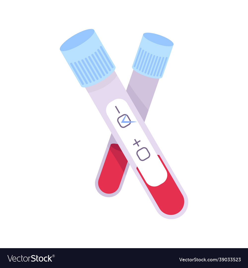 Hiv blood test composition Royalty Free Vector Image