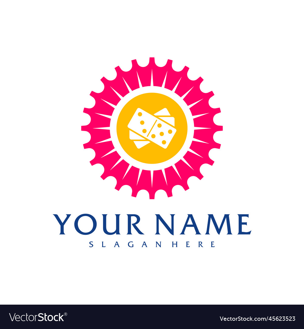 Sun domino logo Template kreativ