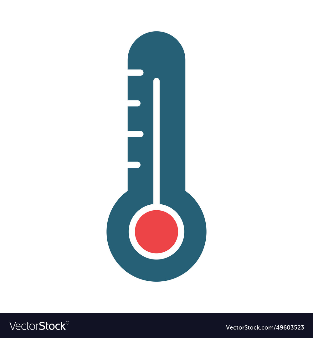 Thermometer glyph two color icons for personal Vector Image