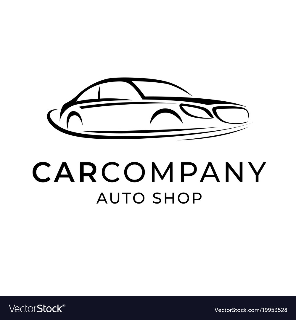 Auto dealer shop template emblem creative logo Vector Image