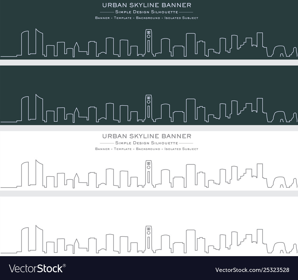 Beirut Single Line Skyline Banner Royalty Free Vector Image