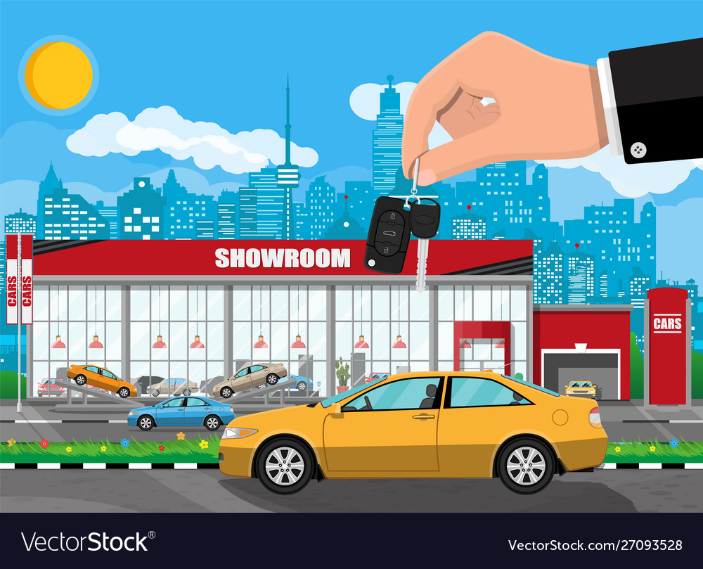 Exhibition pavilion car dealership Royalty Free Vector Image Exhibition pavilion car dealership Royalty Free Vector Image