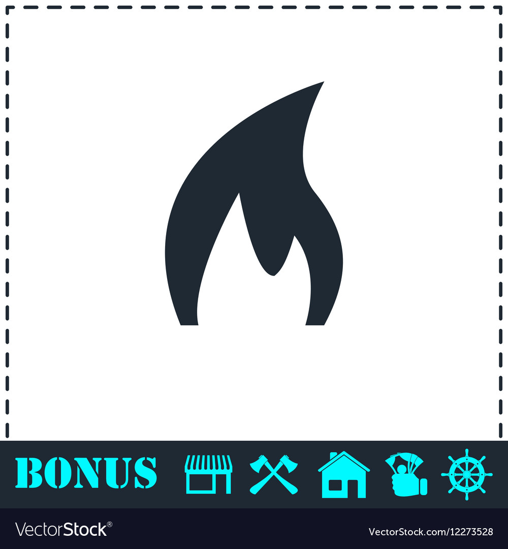 Fire icon flat