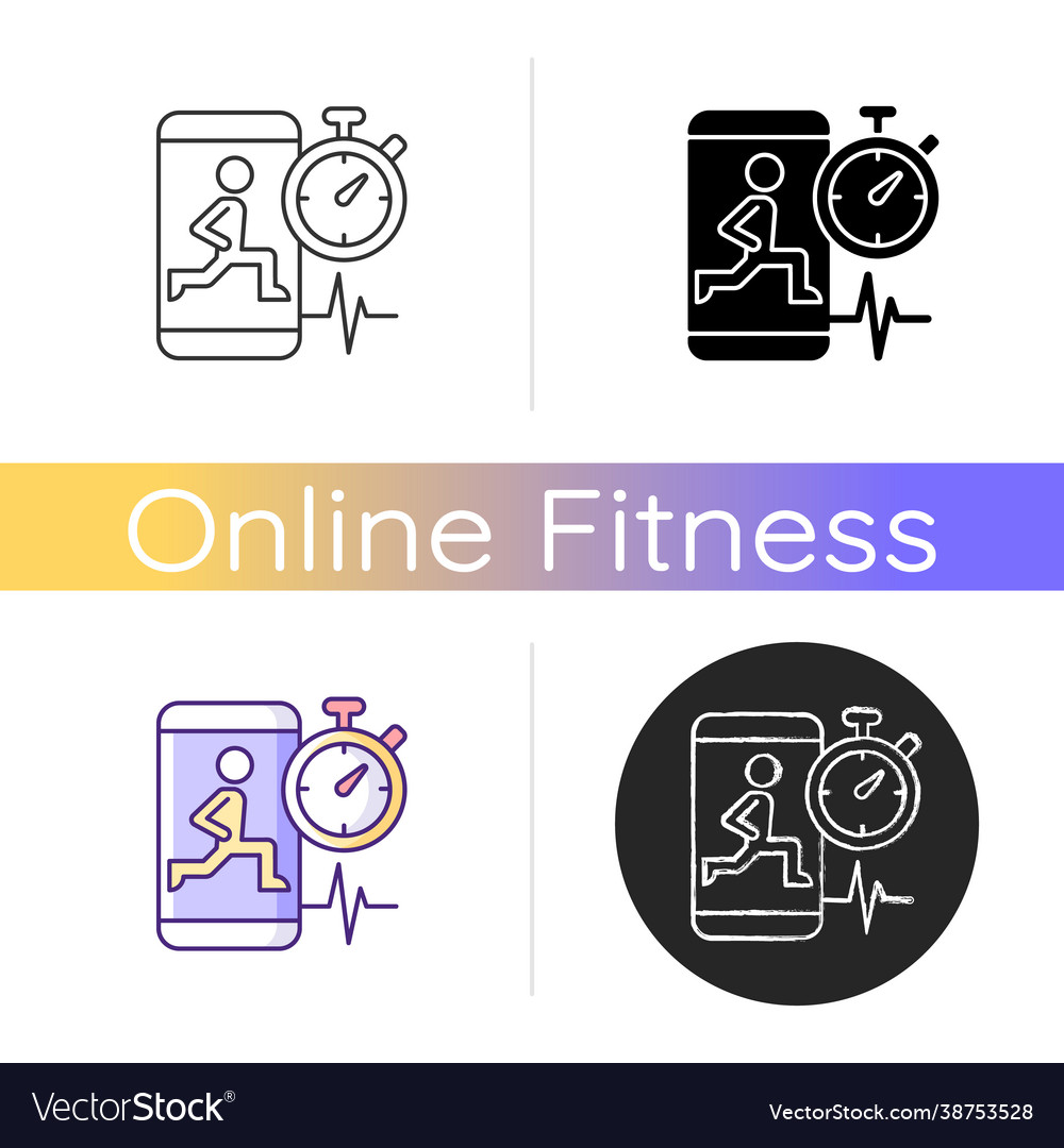 High intensity and intervals workout icon Vector Image