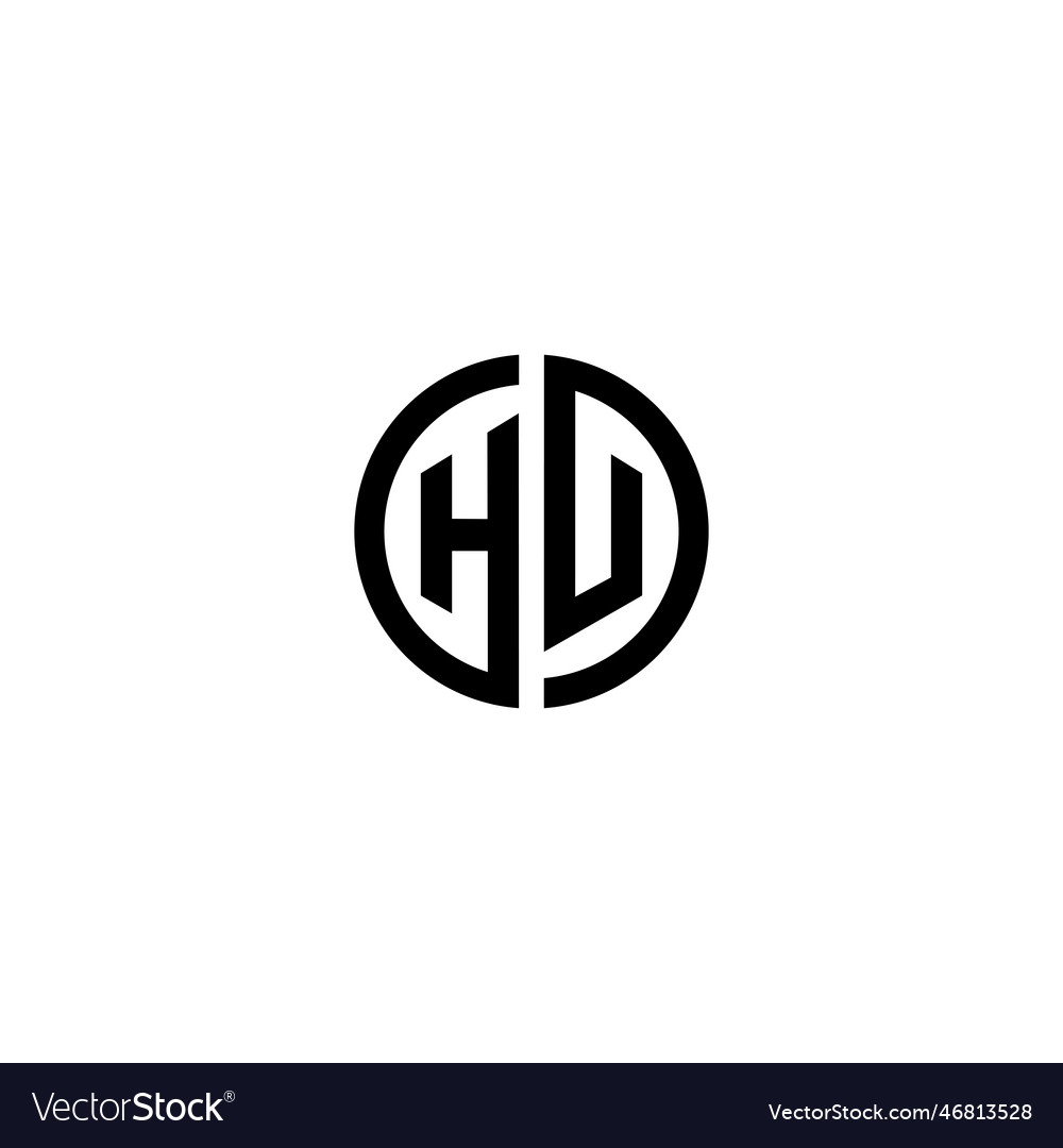 Hu company name initial letters monogram