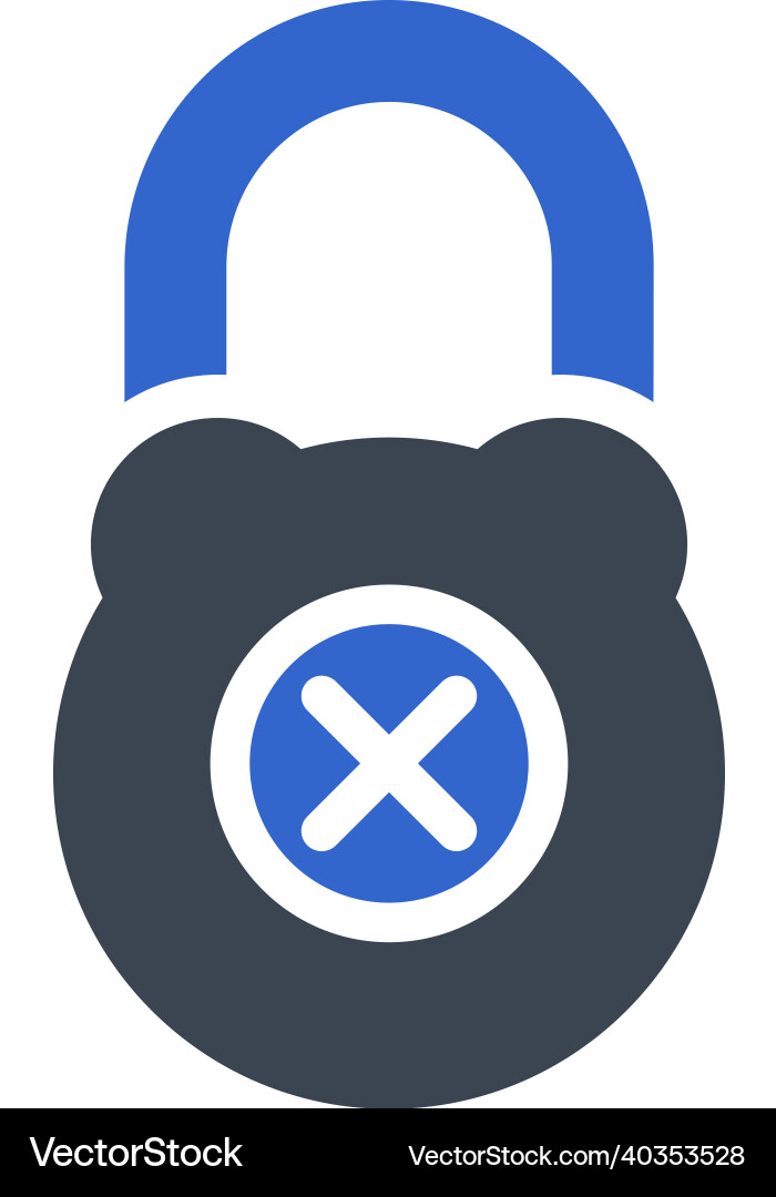Incorrect password icon Royalty Free Vector Image