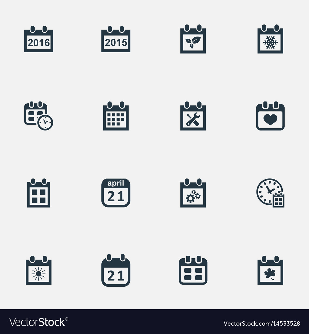 Set of simple time icons