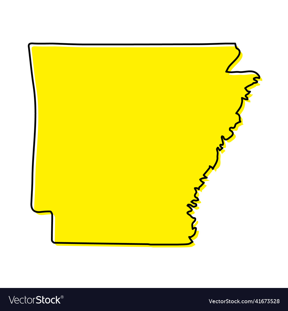 Arkansas Map Outline Explore the - Simple Outline Map Of Arkansas Is A State Vector 41673528