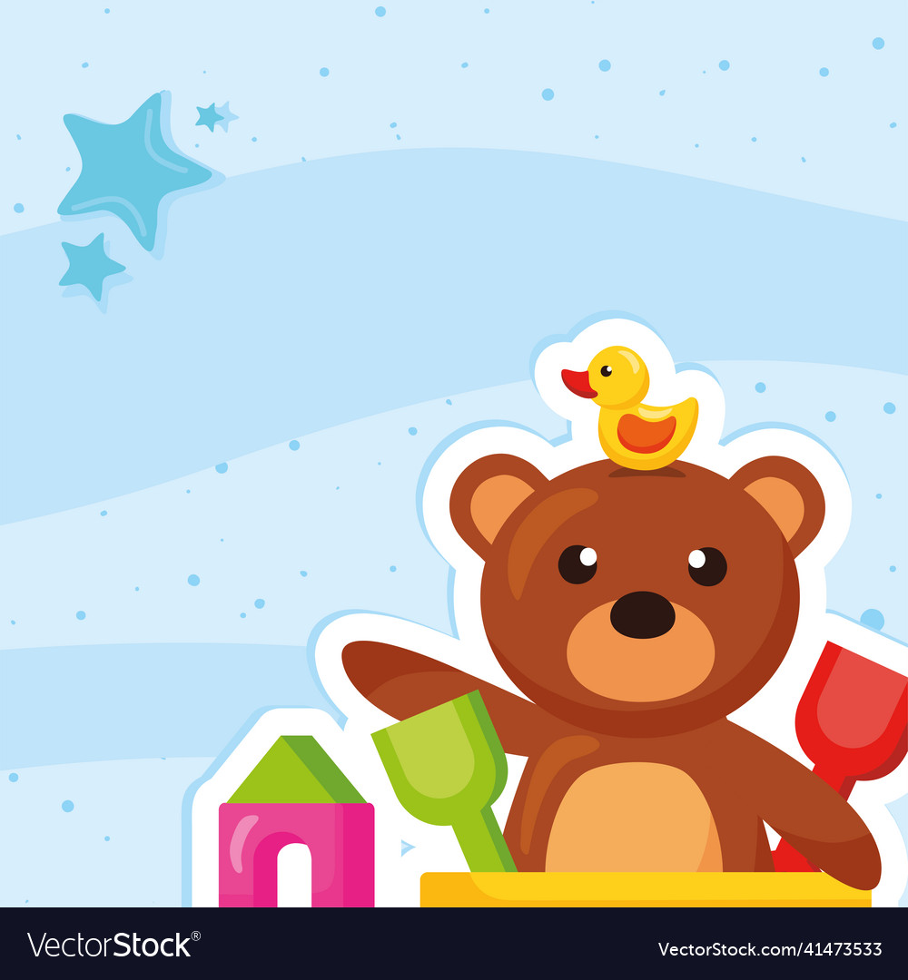 Bear and duck Royalty Free Vector Image - VectorStock