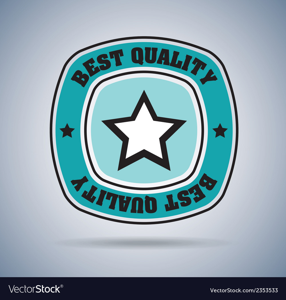 Label design over blue background Royalty Free Vector Image