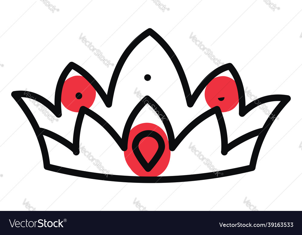 Monarch crown on a white background