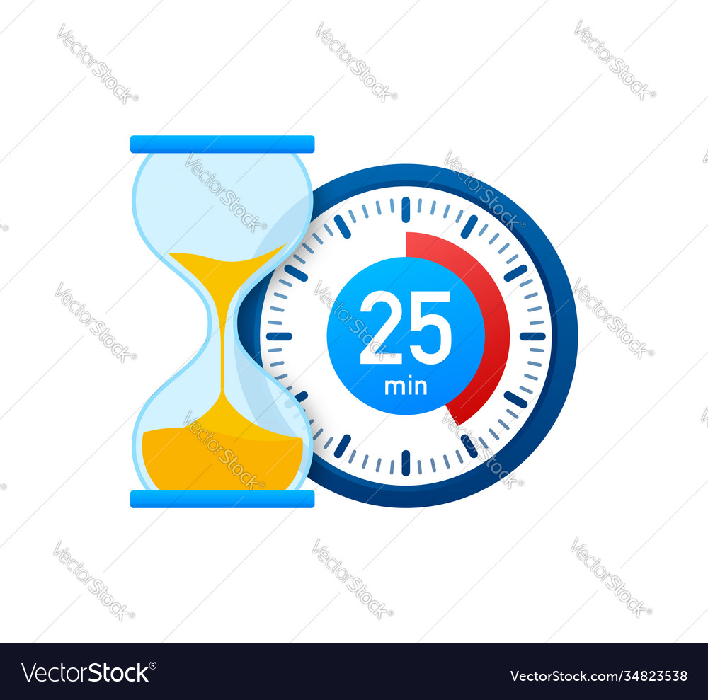 25 minutes stopwatch icon