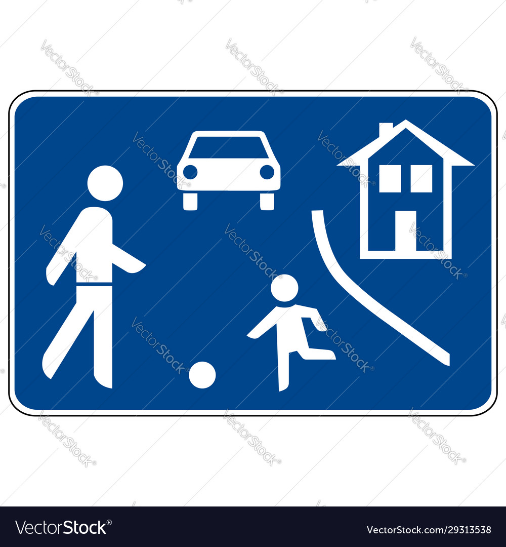 325a1 pedestrian zone german road sign