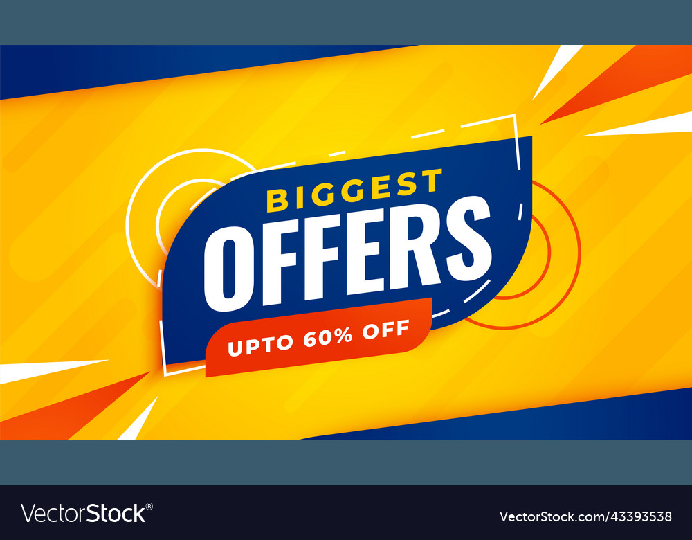 Big sale offer template with discount coupon Vector Image