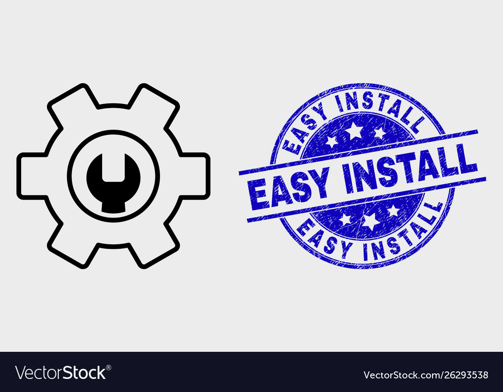 Line Repair Options Icon And Distress Easy Vector Image