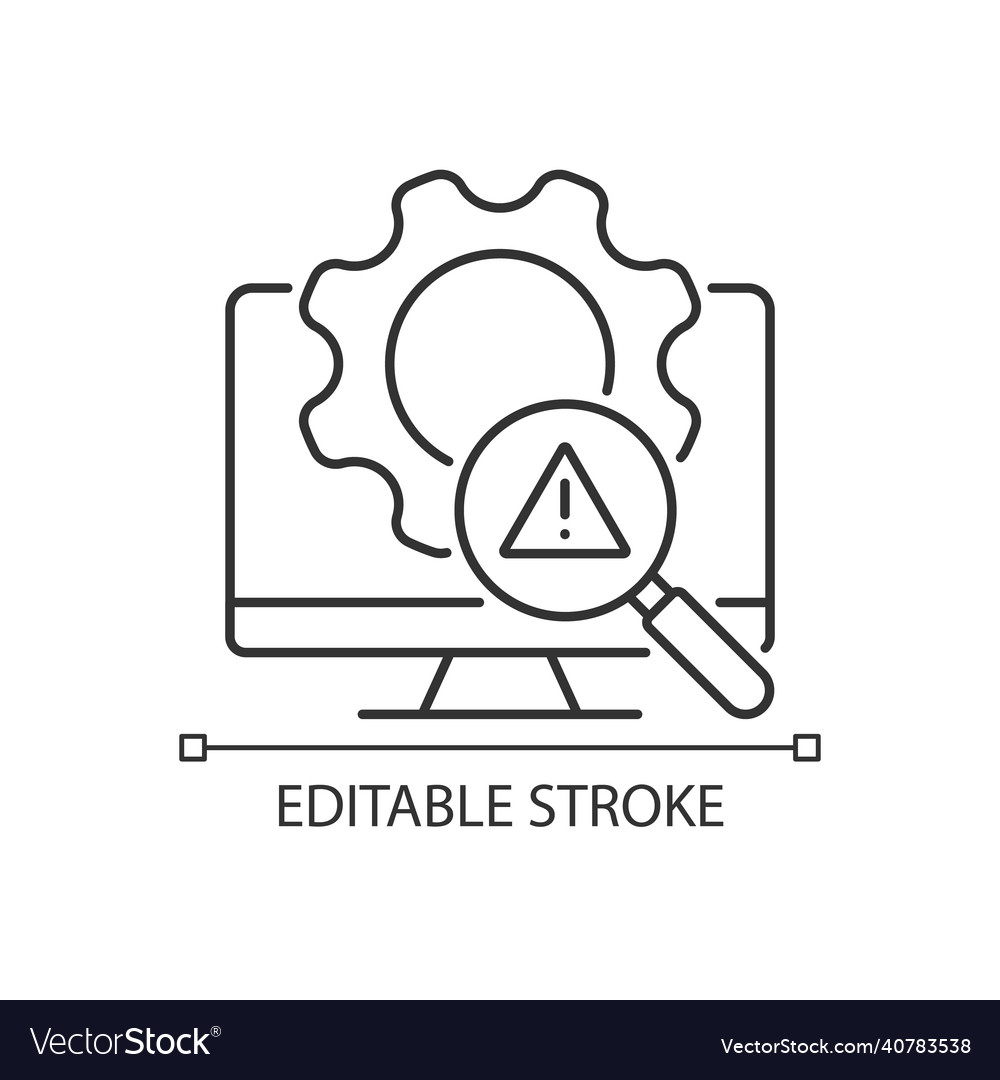 Threat management linear icon