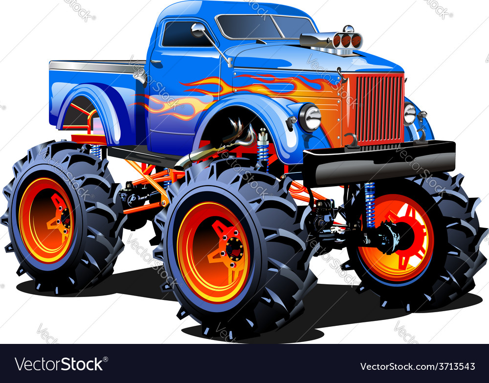 Download Cartoon monster truck Royalty Free Vector Image