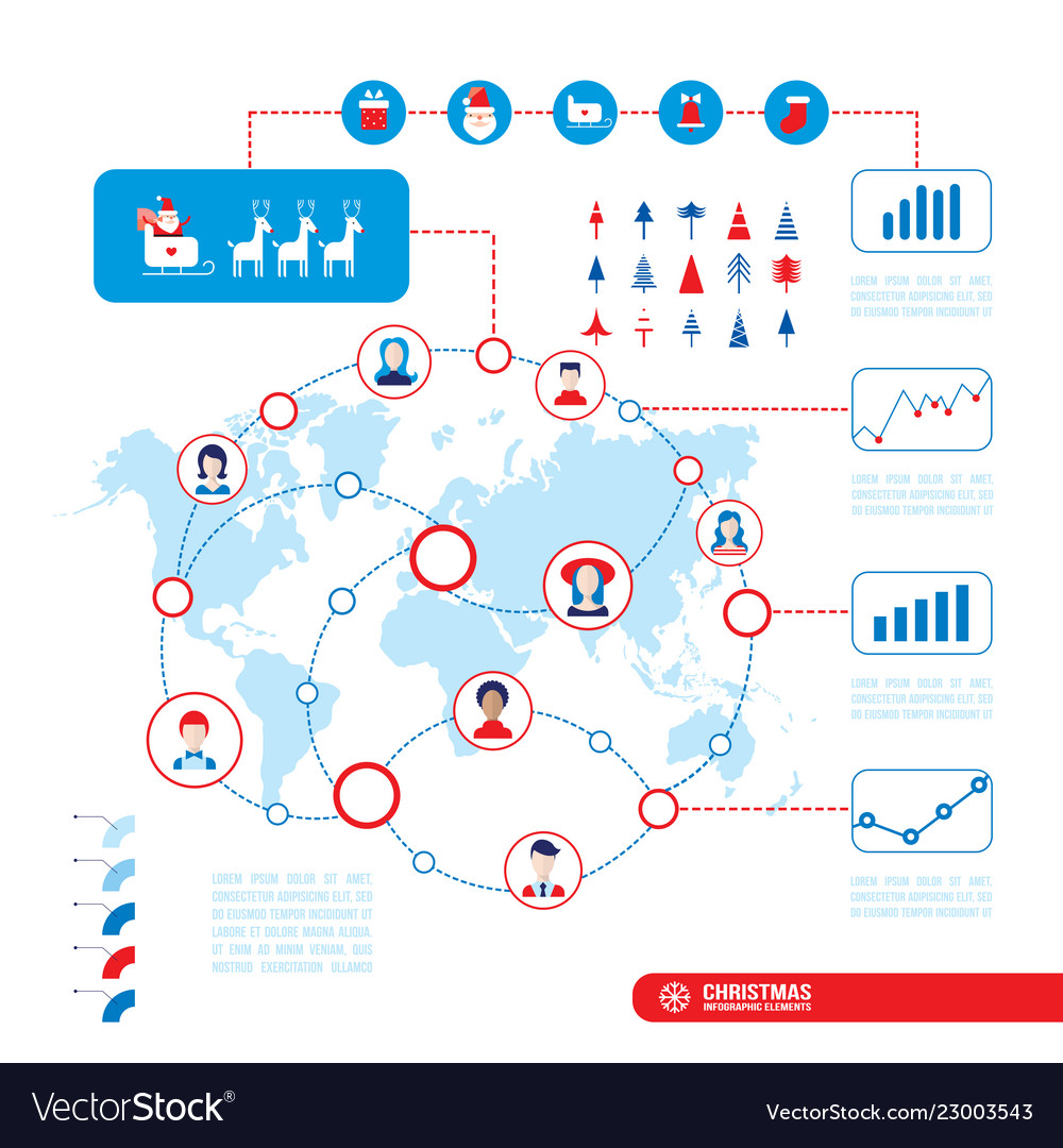 Christmas infographic elements for your business