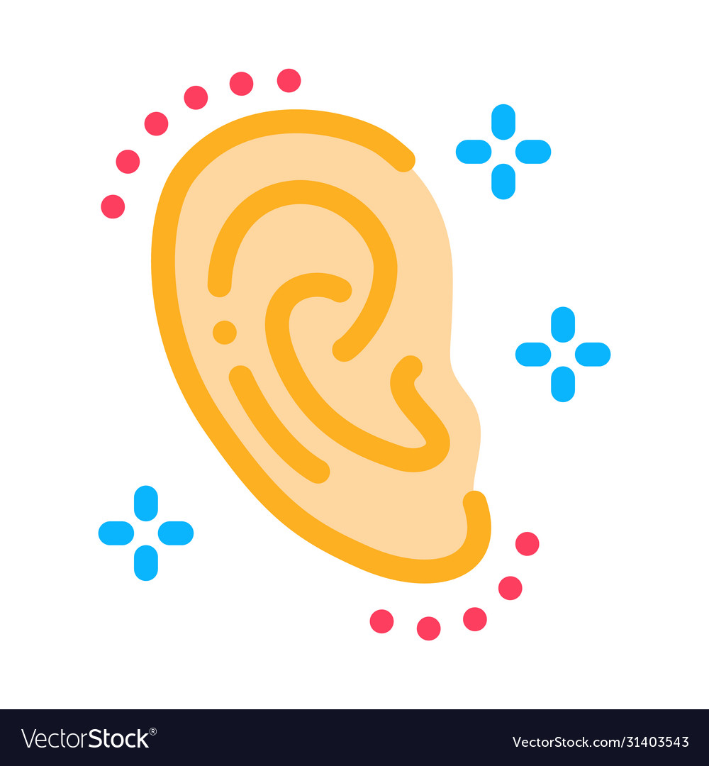 Ear shape change icon outline