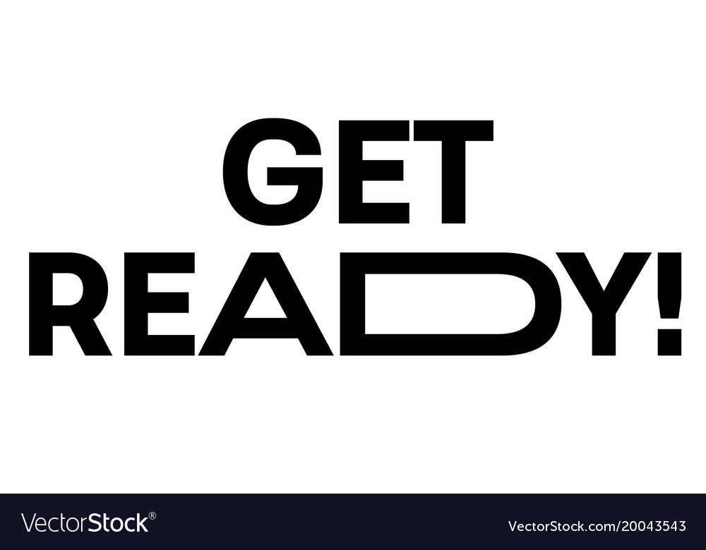 Get ready stamp typographic Royalty Free Vector Image