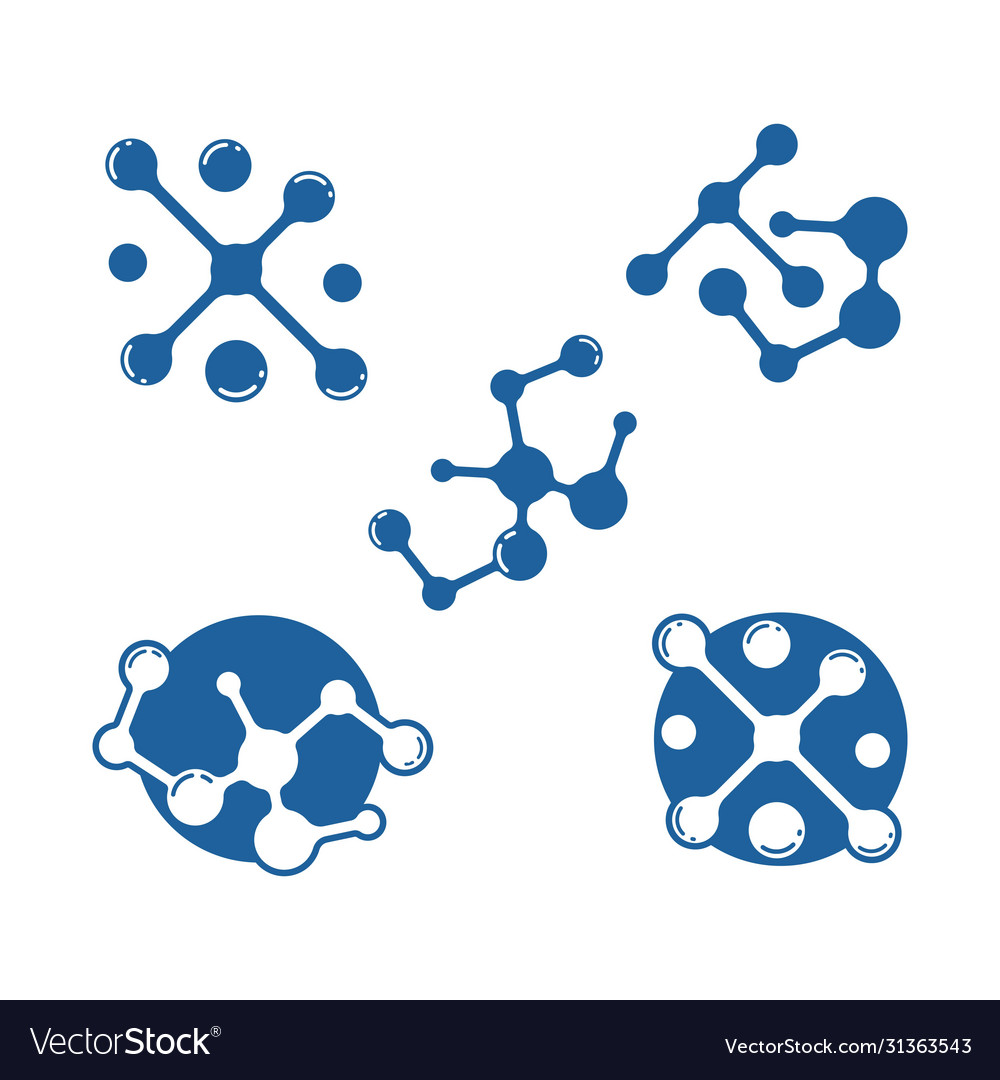 Molecule logo design Royalty Free Vector Image