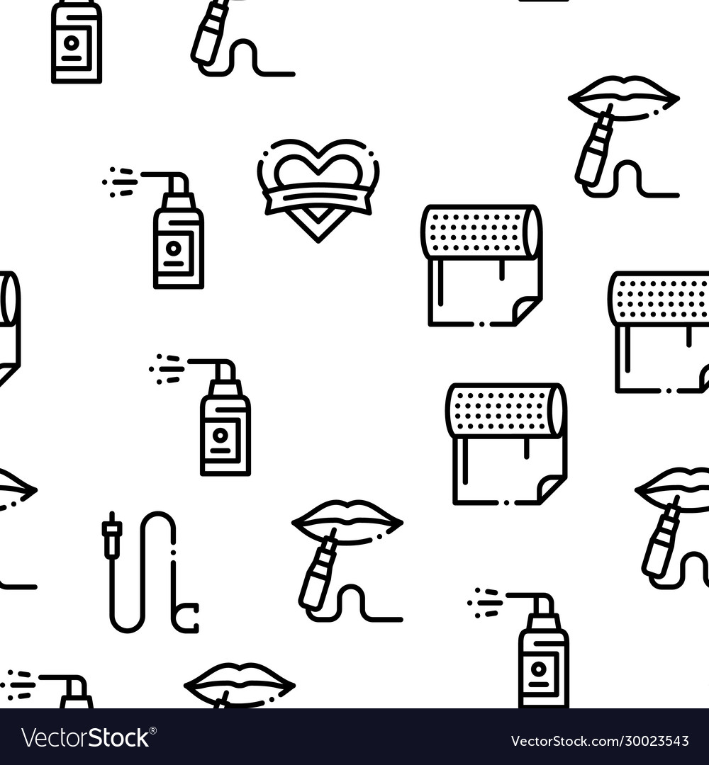 Tattoo studio tool seamless pattern