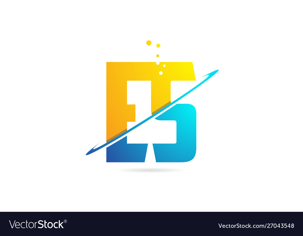 Alphabet letter es e s combination for logo