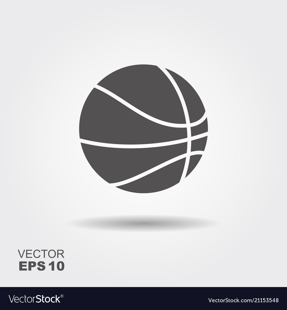 Basketball flat con vector image Basketball flat con