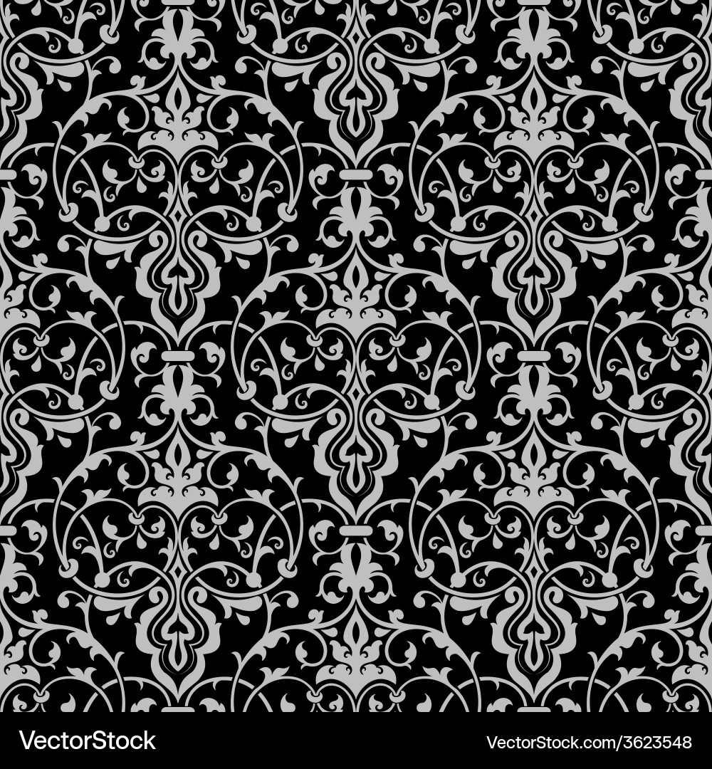 Damask seamless pattern background elegant luxury Vector Image