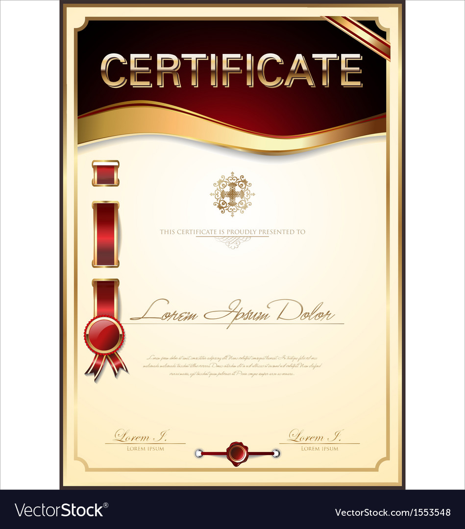 Elegant certificate template Royalty Free Vector Image Pertaining To Elegant Certificate Templates Free