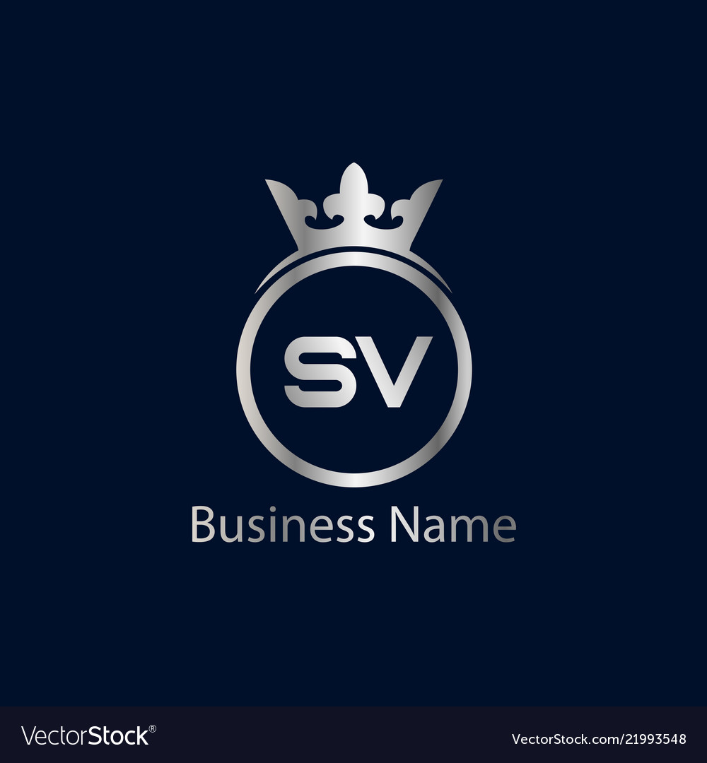 Initial Letter Sv Logo Template Design Royalty Free Vector