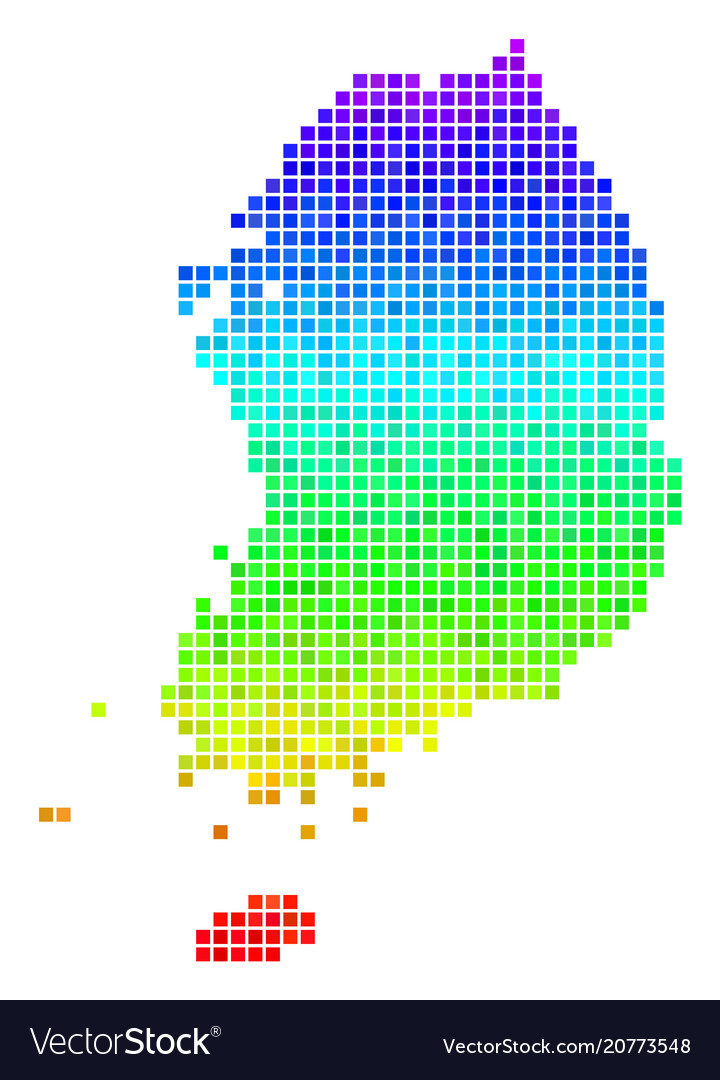 Spectrum gepunktet Südkorea Karte