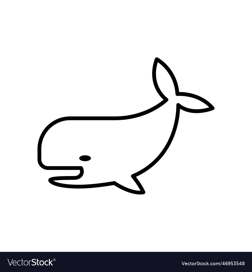 Whale icon Royalty Free Vector Image - VectorStock