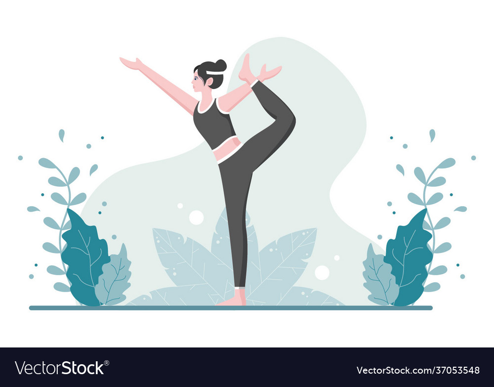 Yoga or meditation practices aim for health Vector Image