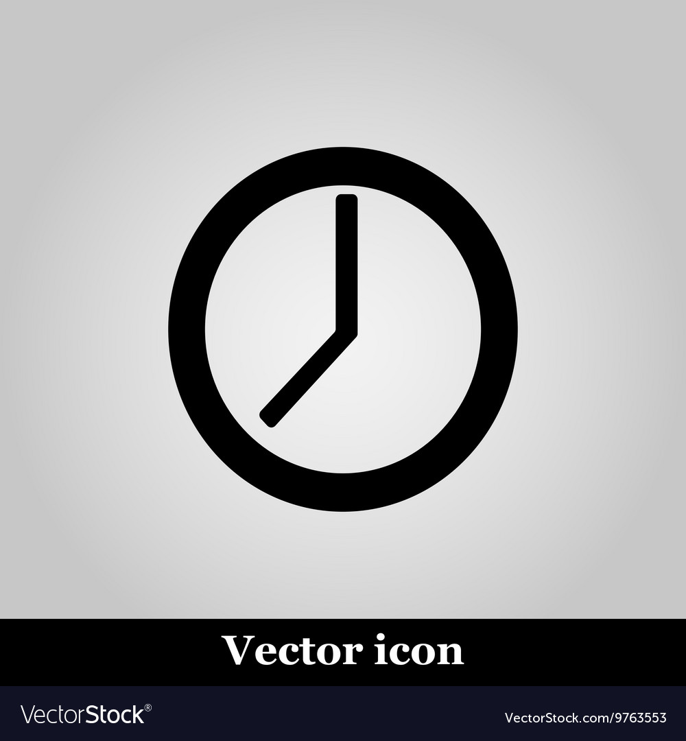 Clock icon on grey background