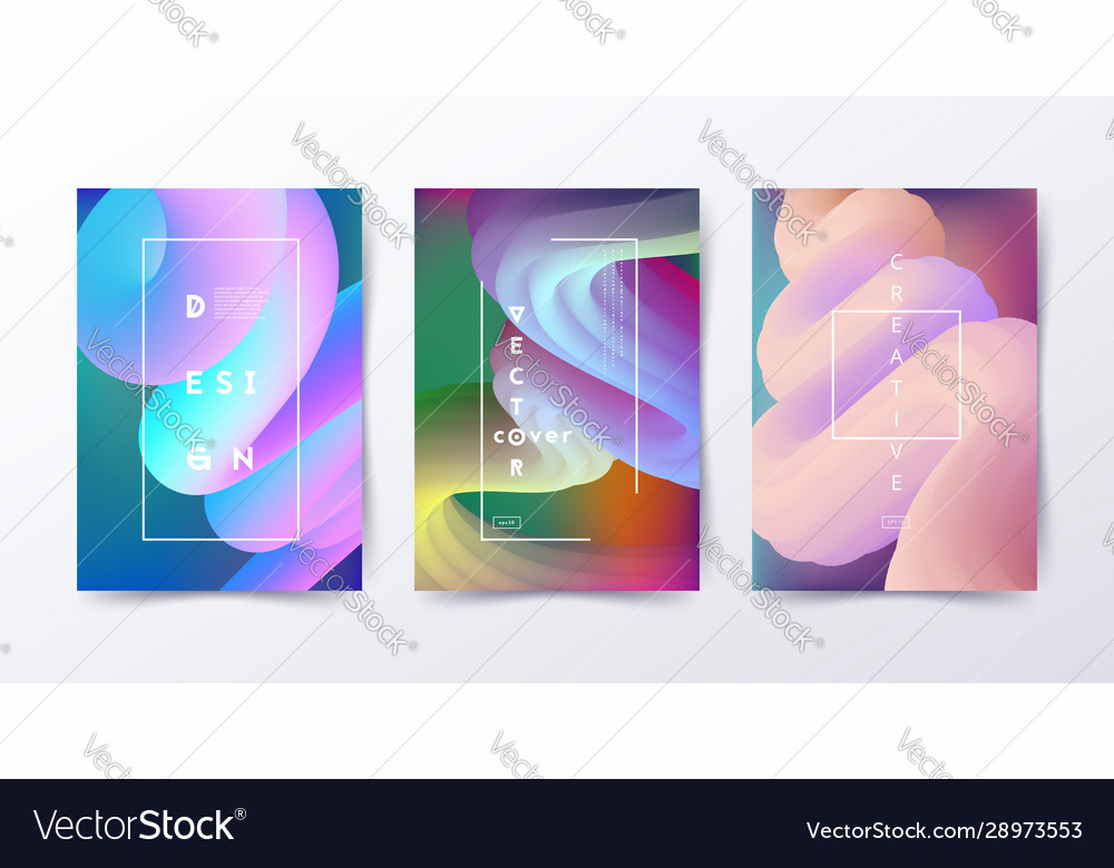 Fluid poster template modern design