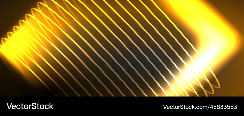 Shiny neon waves dynamic electric motion energy Vector Image