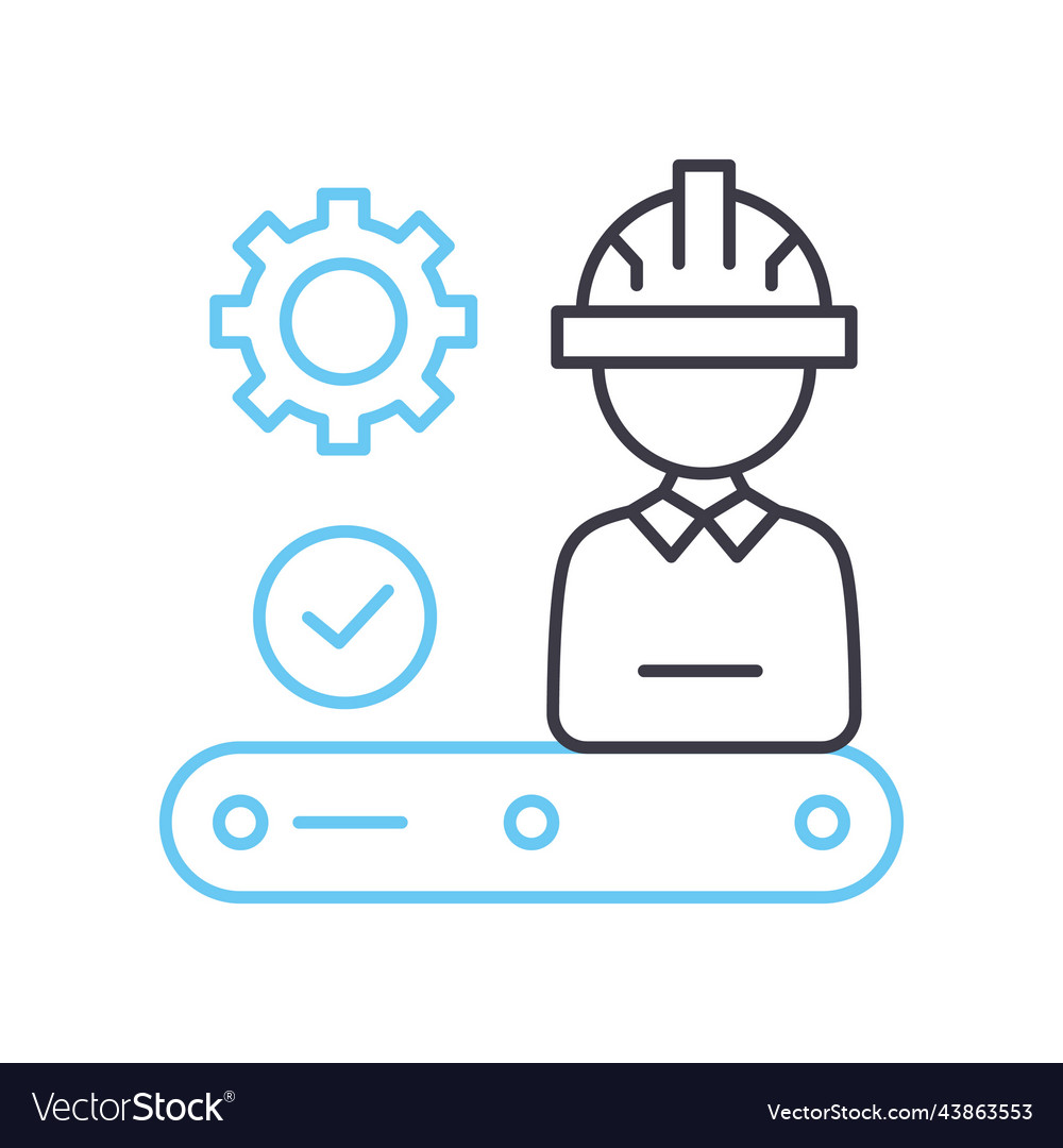 Supervisor line icon outline symbol Royalty Free Vector