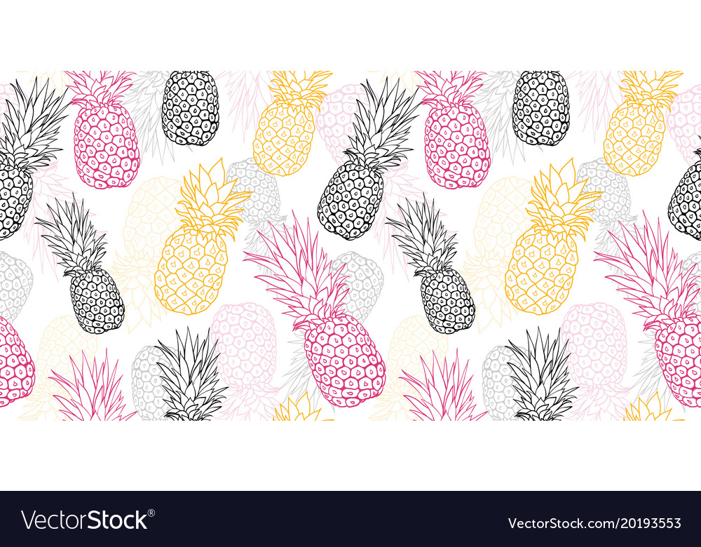 Yellow grey pink pineapple polka dot summer Vector Image Yellow grey pink pineapple polka dot summer Vector Image