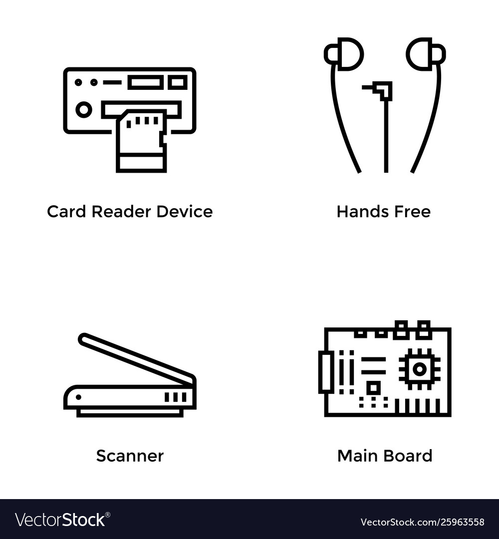 Computer hardware icons collection