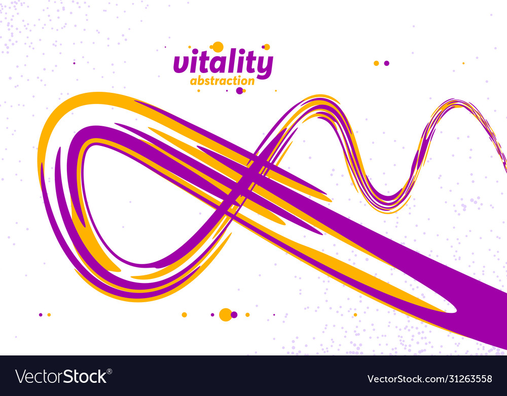 Flowing fluid 3d dimensional abstract shape Vector Image