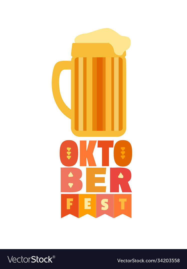 Oktoberfest Ikone flache Farbe Design Element