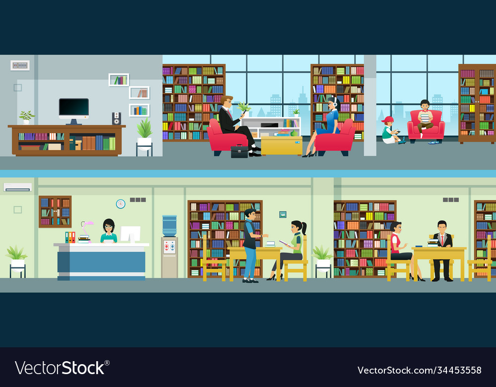 Public library Royalty Free Vector Image - VectorStock